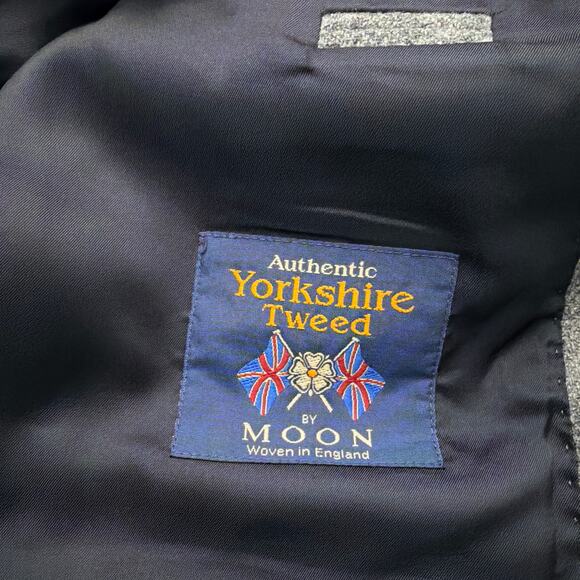 J Crew Ludlow Moon Wool Blazer Mens 42R Gray Tweed Sport Coat Preppy 2 Button - Picture 3 of 13